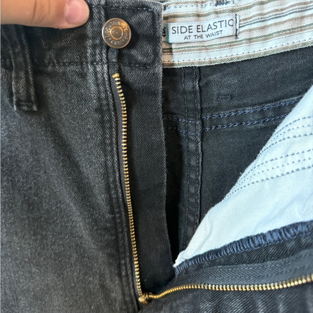 Vintage Women’s Lee Charcoal Denim Pants, Mid Rise, size 16 medium - Picture 8 of 10
